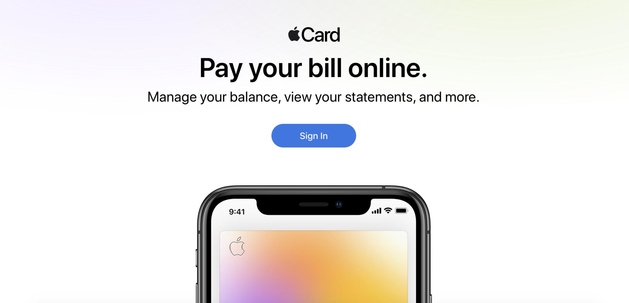 Apple Card Website