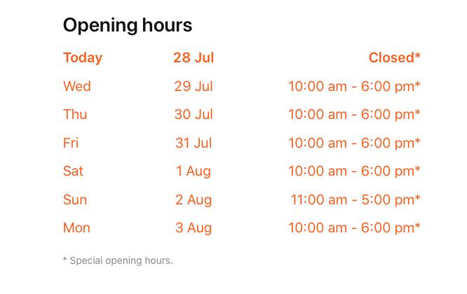 Apple Highcross Opening Hours