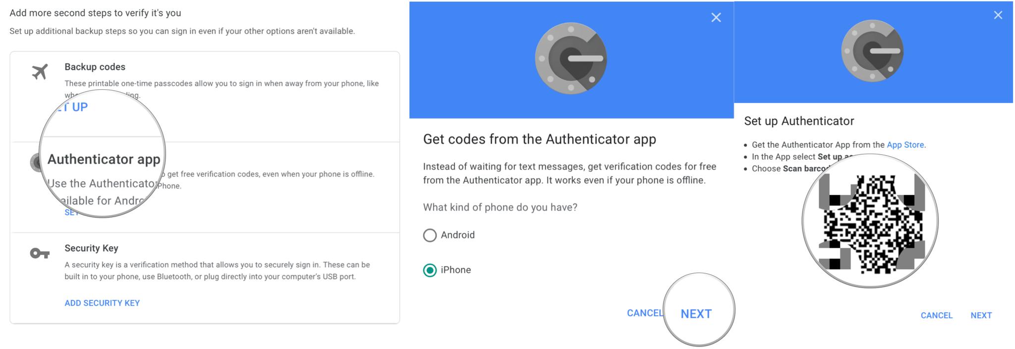 Настройка Qr-кода Google Account Authenticator