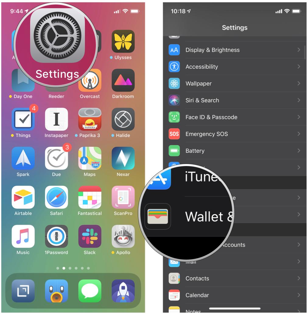 How to remove student ID from Apple Wallet from Settings by showing steps: Launch Settings, tap Wallet & Apple Pay, select your student ID, tap Remove Card