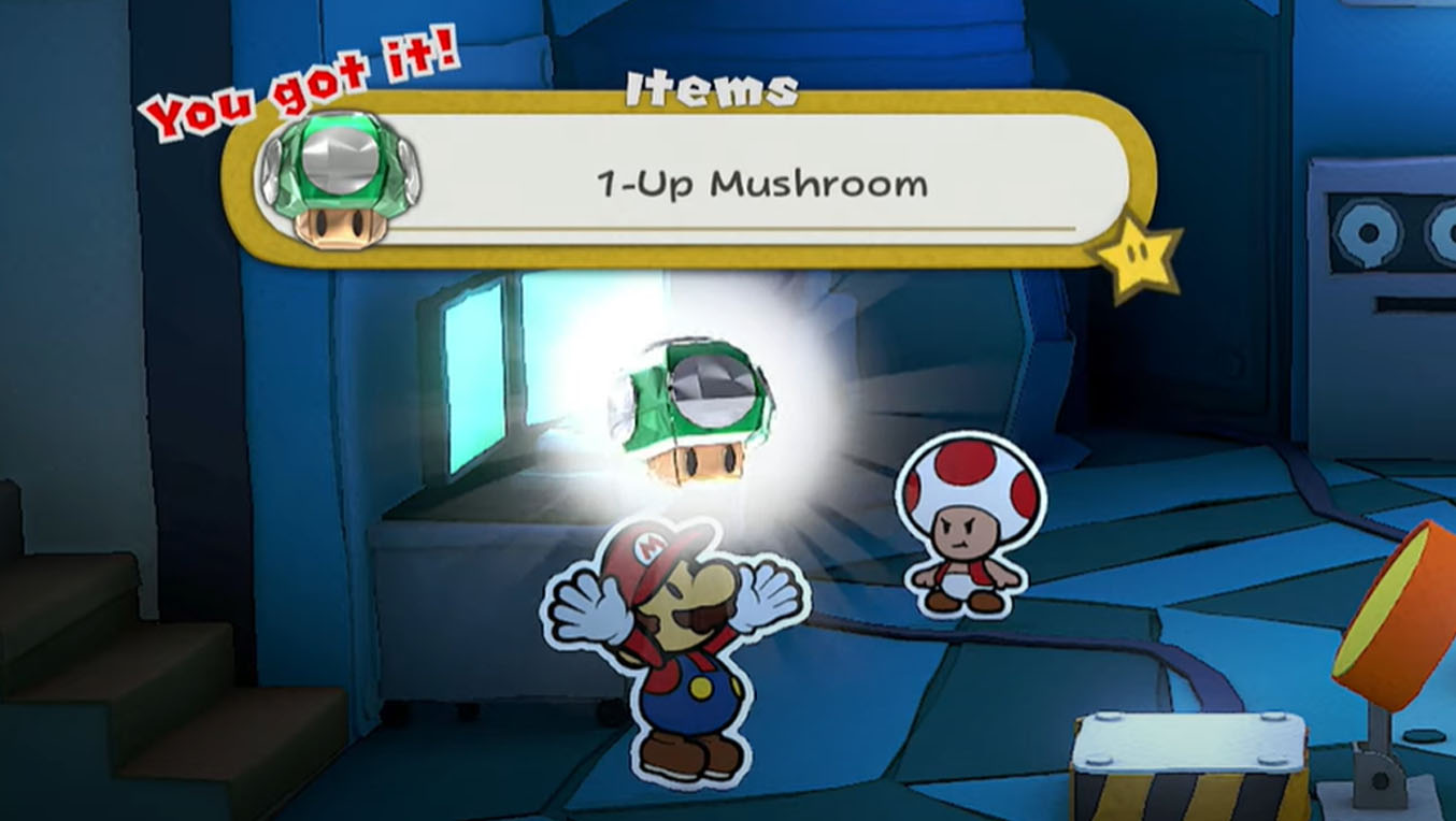 Paper Mario Tok 1 Up Mushroom