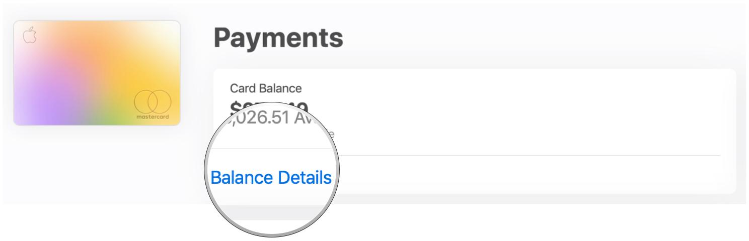 View your Apple Card balance online by showing steps: Click Balance Details if you want further information on your Apple Card balance