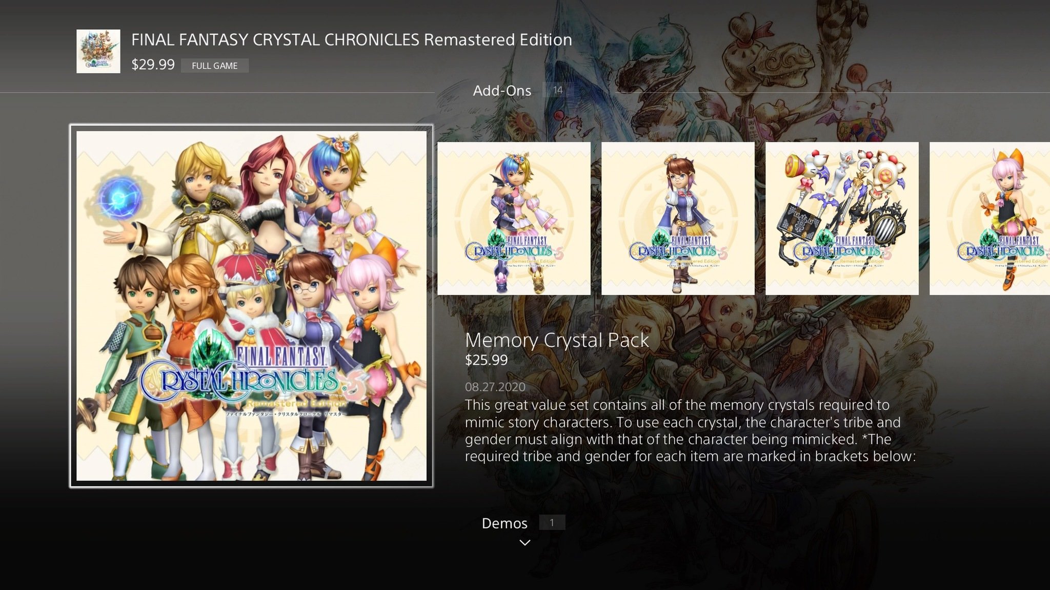 Final Fantasy Crystal Chronicles Remastered Edition Dlc Ps4