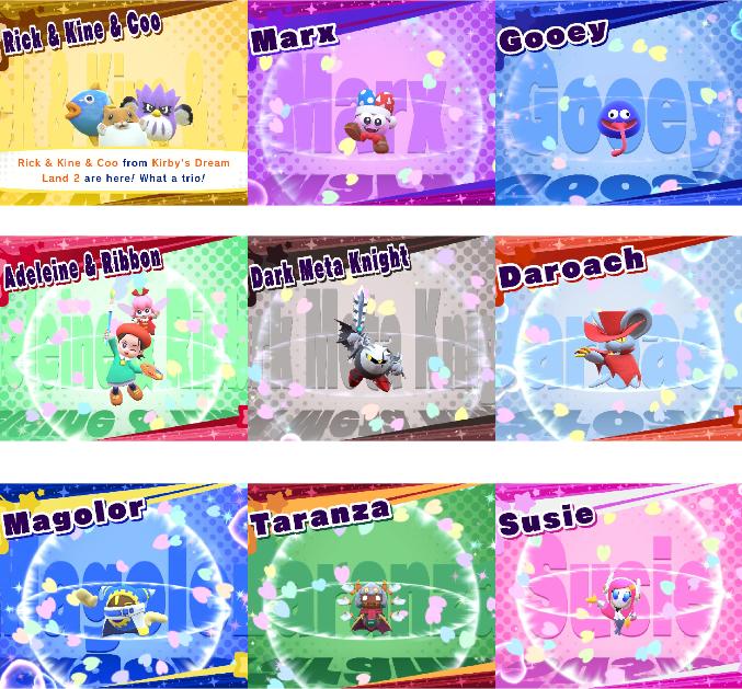 Kirby Star Allies Switch Allies