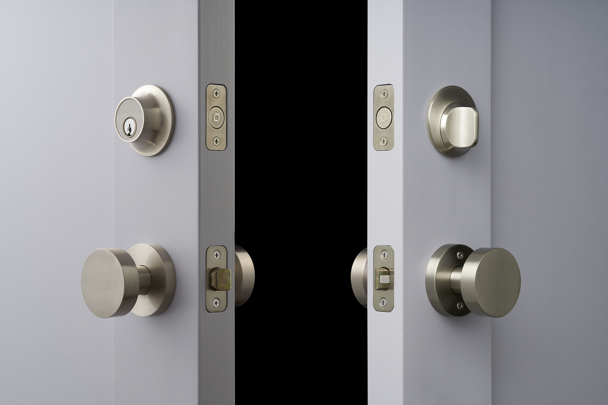 Level Touch Smart Lock deadbolt and interior portions on a door