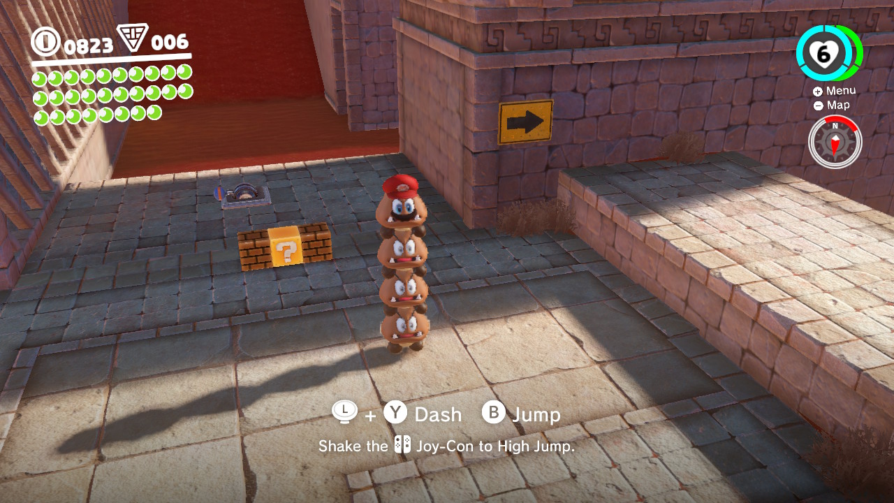 Mario Odyssey Stacking Goombas