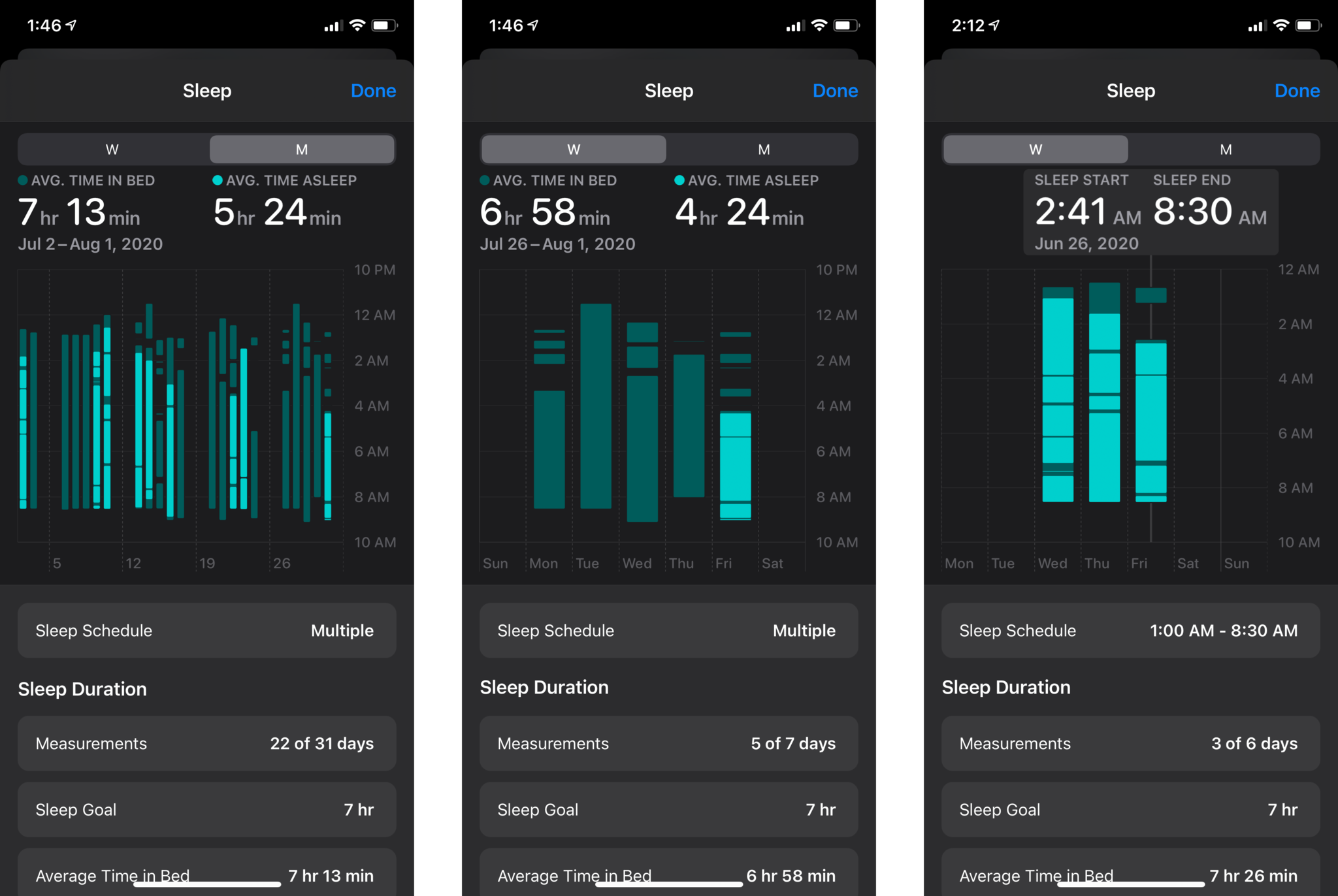 Sleep Data In Health App iOS 14