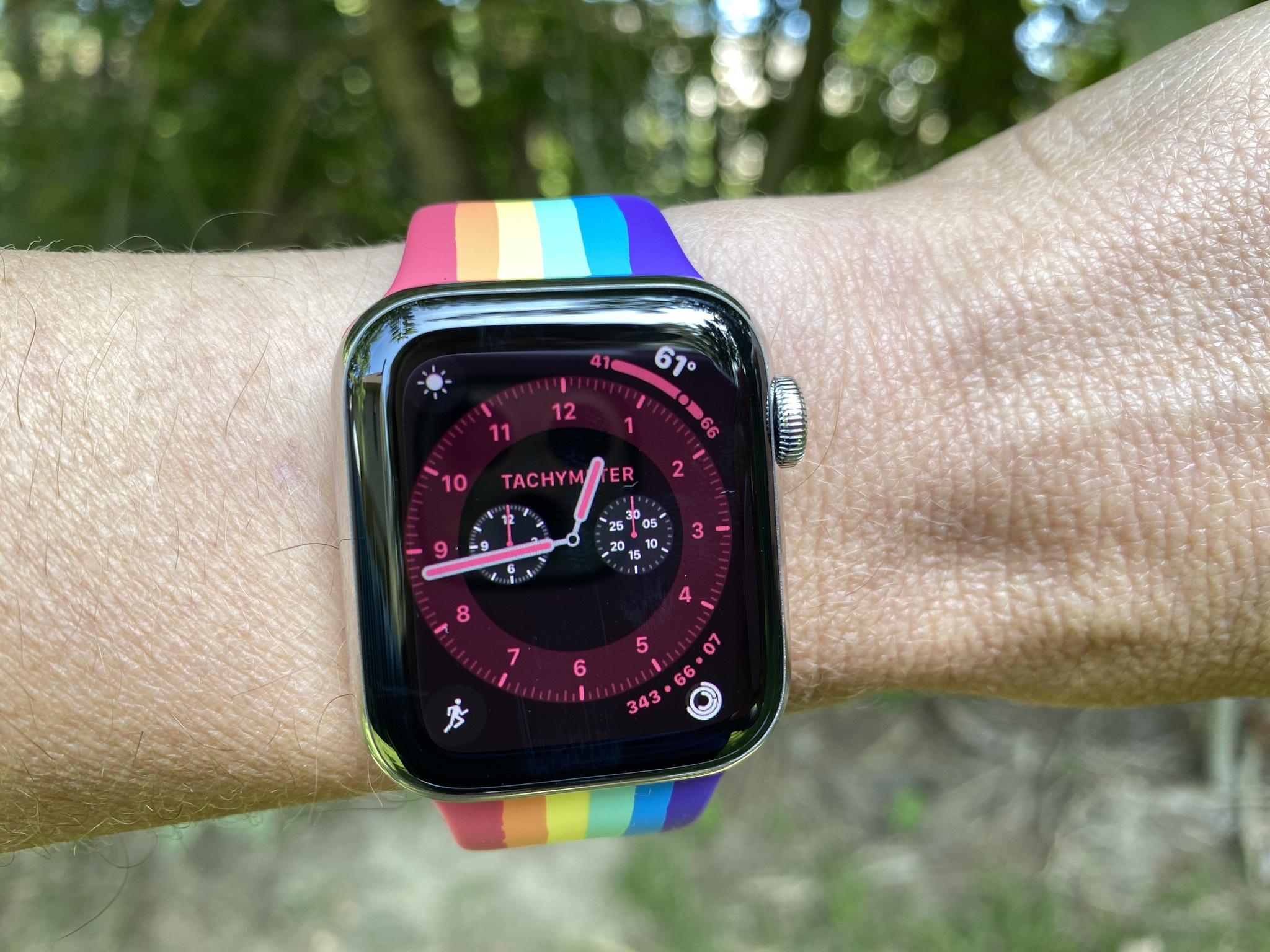 Apple Watch Series 6 Pride Watchband Chronograph Pro Watch Face Hero