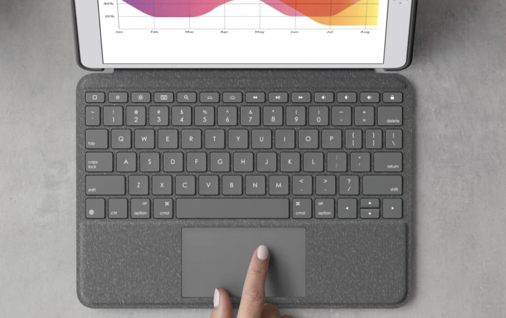 Logitech Combo Touch Ipad Keyboard Case 8th Generation 2020 Lifestyle