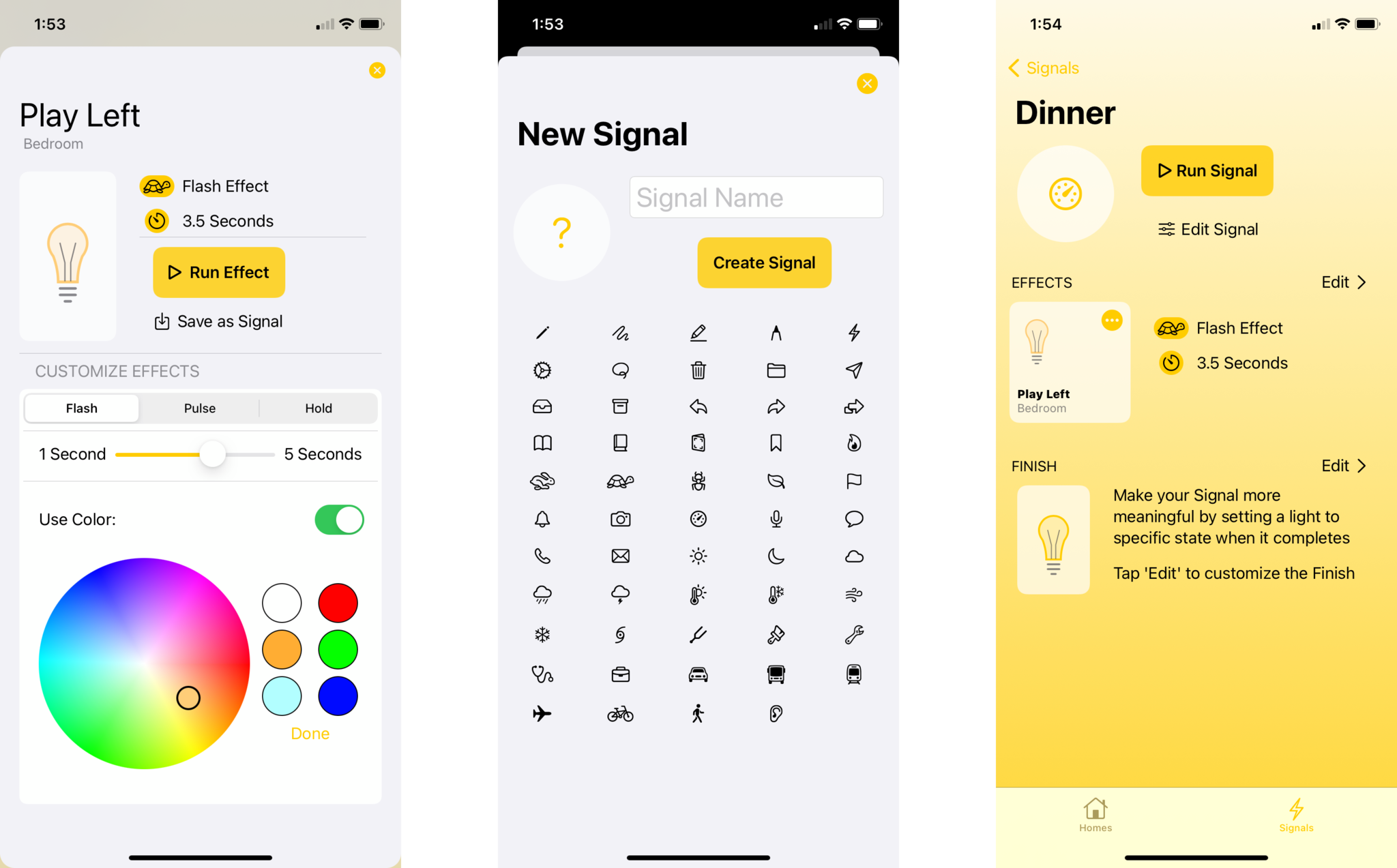 Signals For Homekit App Screens