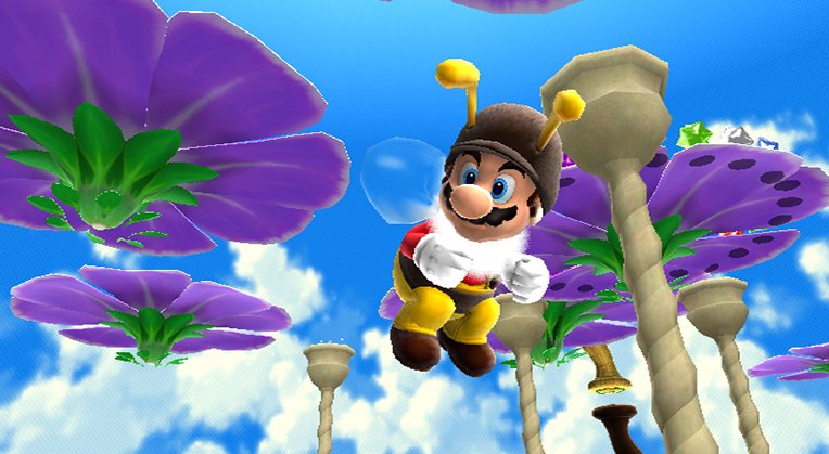 Super Mario Galaxy Bee Mario Flying
