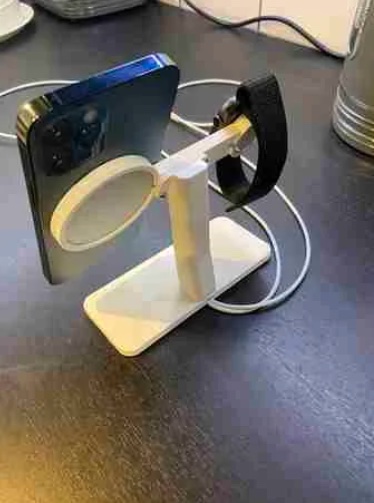 3d Printed Iphone Apple Watch Stand Rear