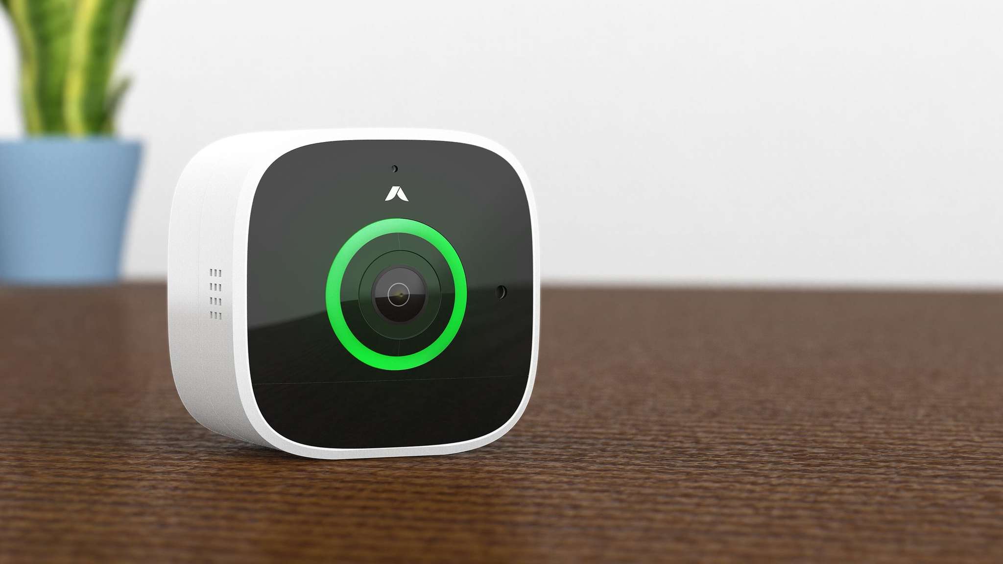 Abode Smart Outdoor Camera on a table