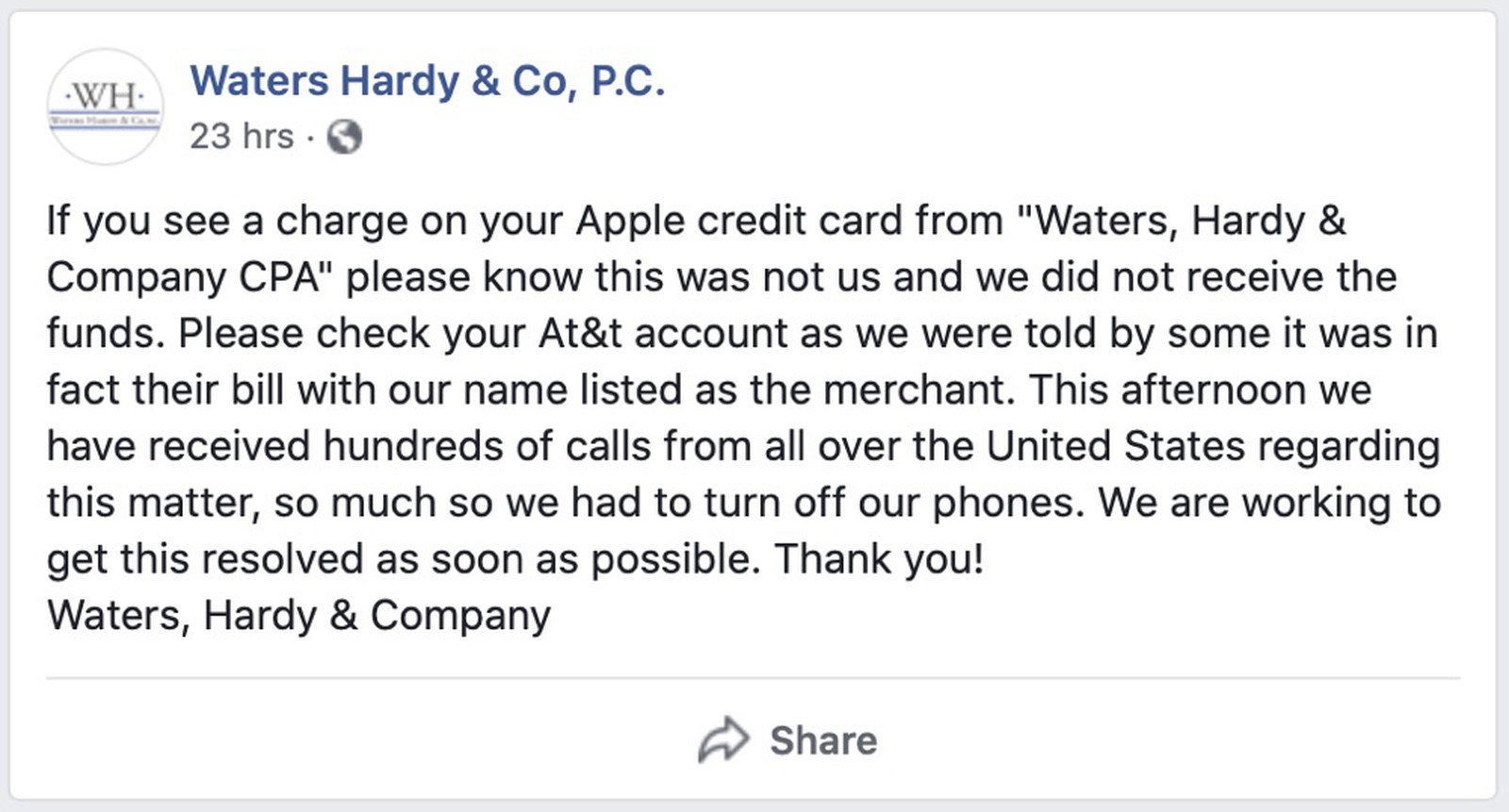 Apple Card Att Error