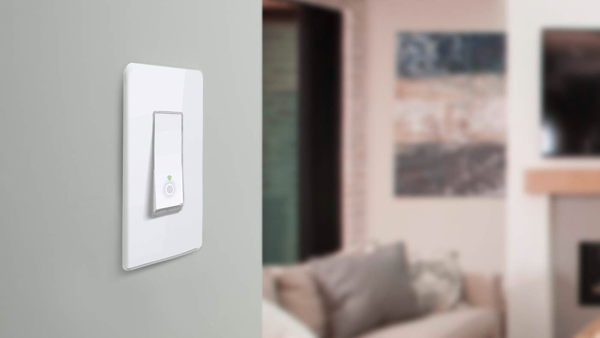 Kasa Light Switch By Tp Link installed on a wall