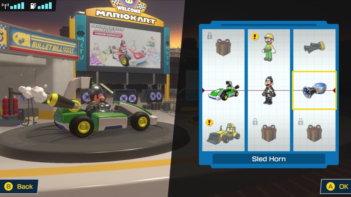 Mario Kart Live Home Player2 Outfit Selection