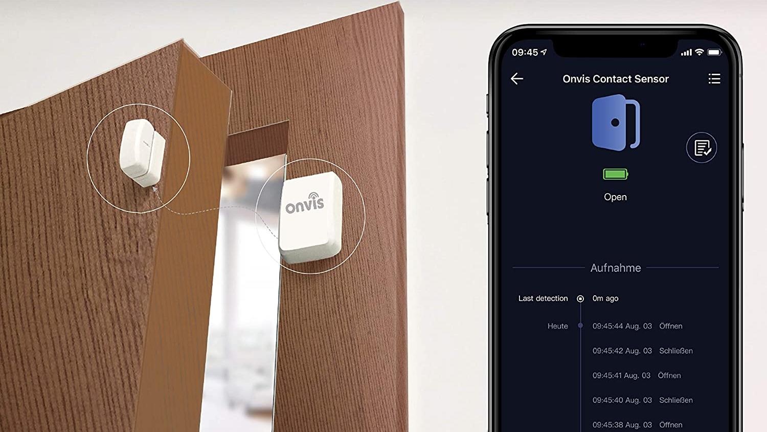 Onvis Ct2 Smart Contact Sensor and app