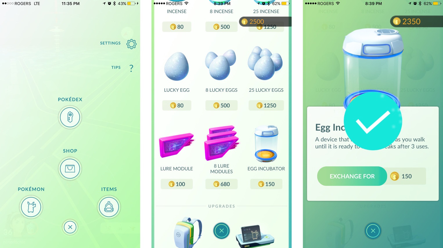 Pokemon Go Eggs Buy Incubators