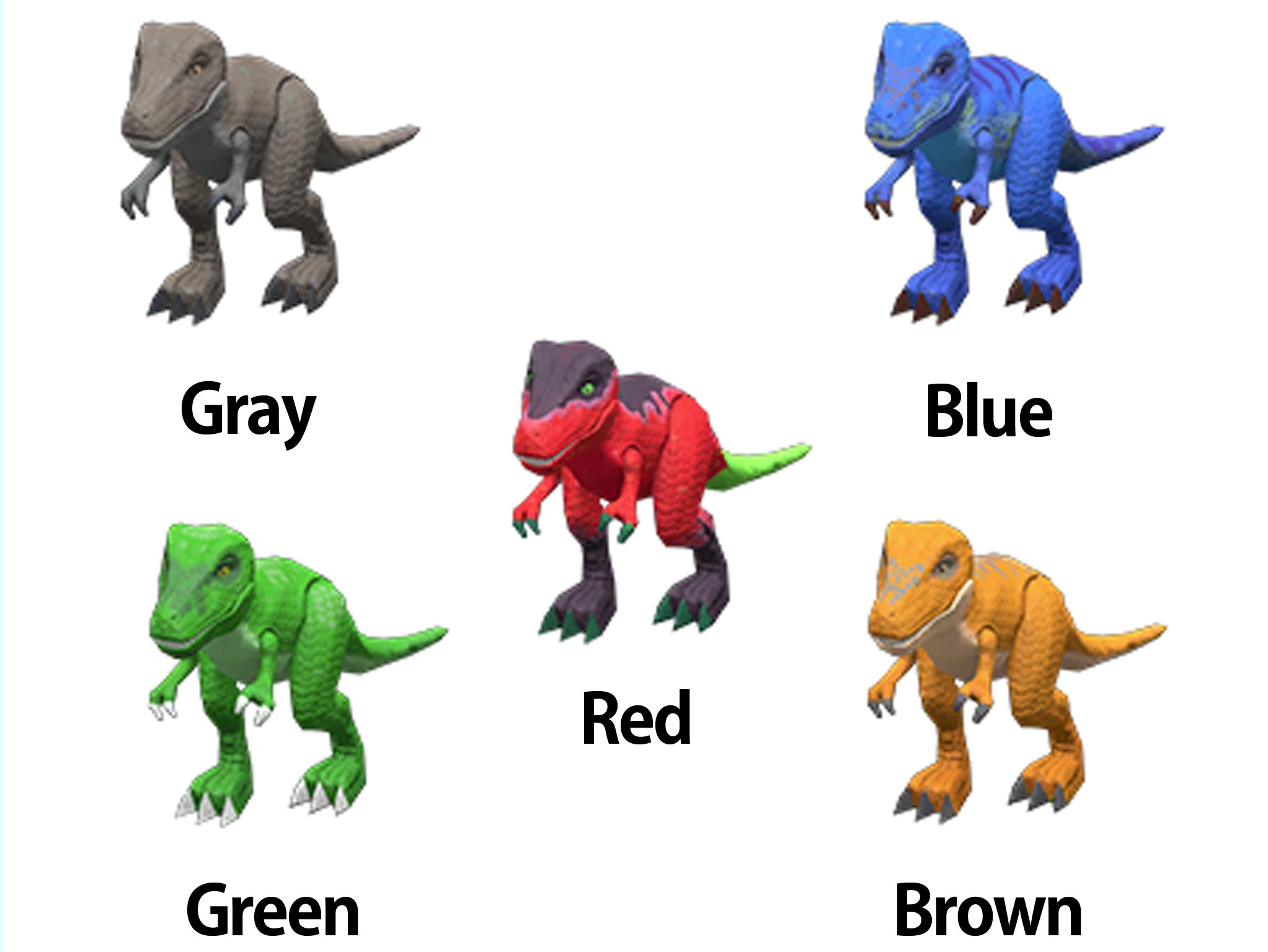 Acnh Dinosaur Toy Colors