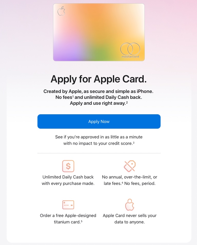 Apple Card Online Application