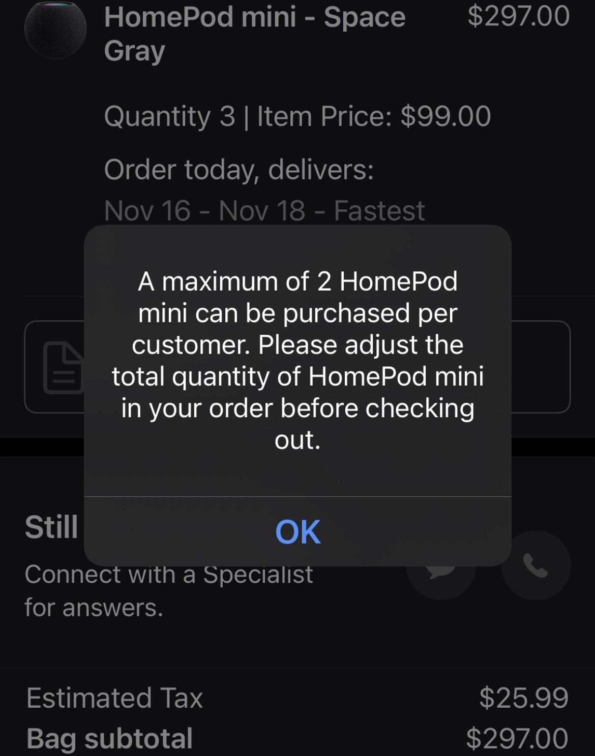Apple Homepod Mini Limit