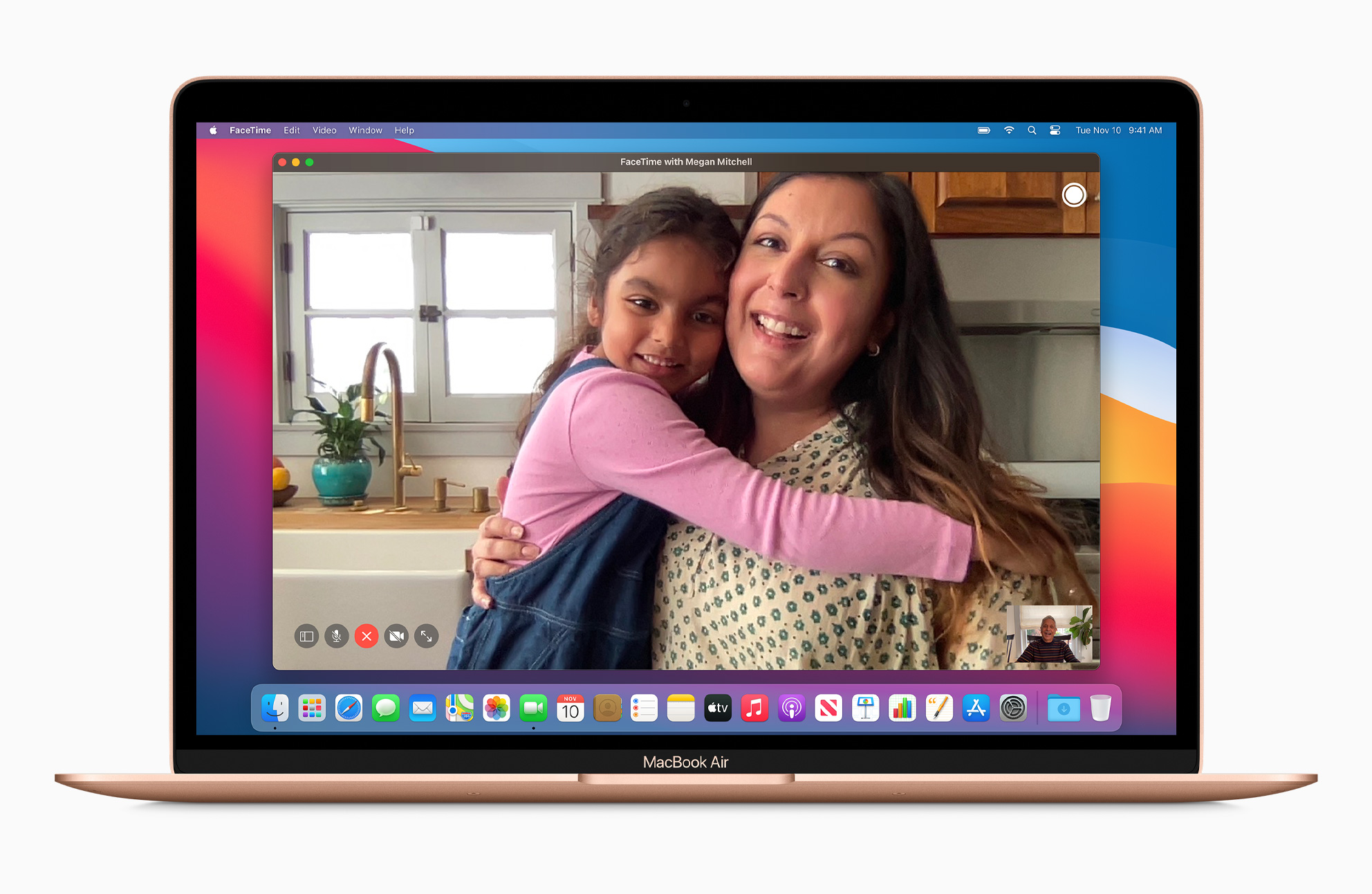 Apple New Macbookair Gold Facetime Screen