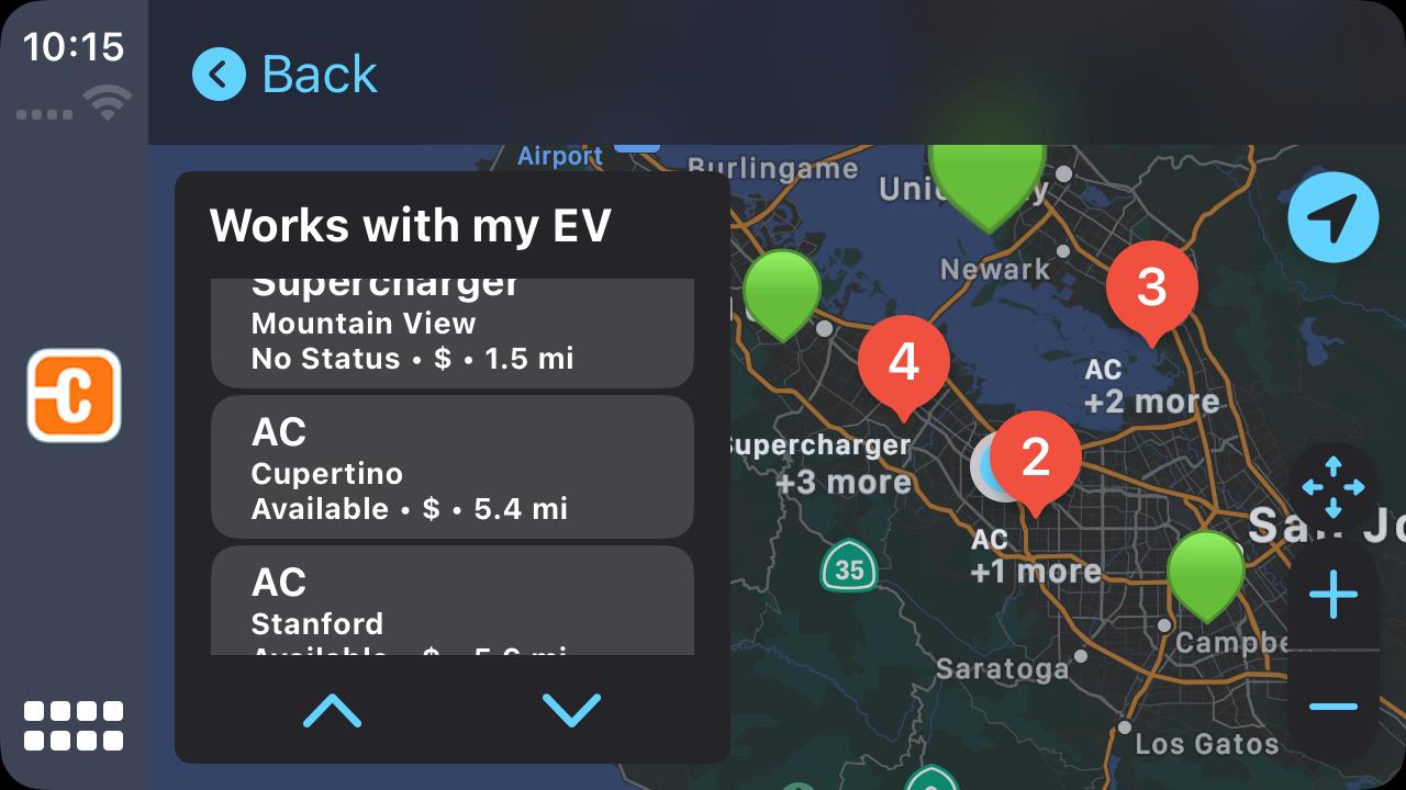 Chargepoint Ev Carplay Screen