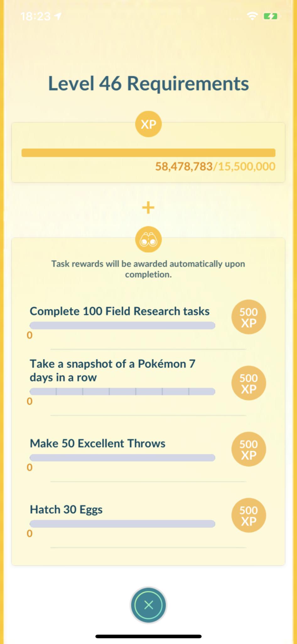 Pokemon Go Level Up Research