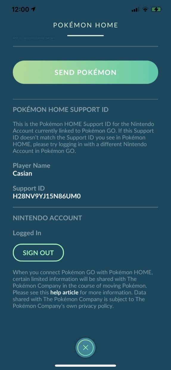 Pokemon Go Pokemon Home Linked