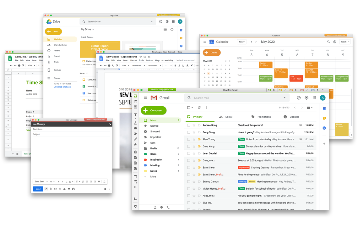 Kiwi Gmail Desktop
