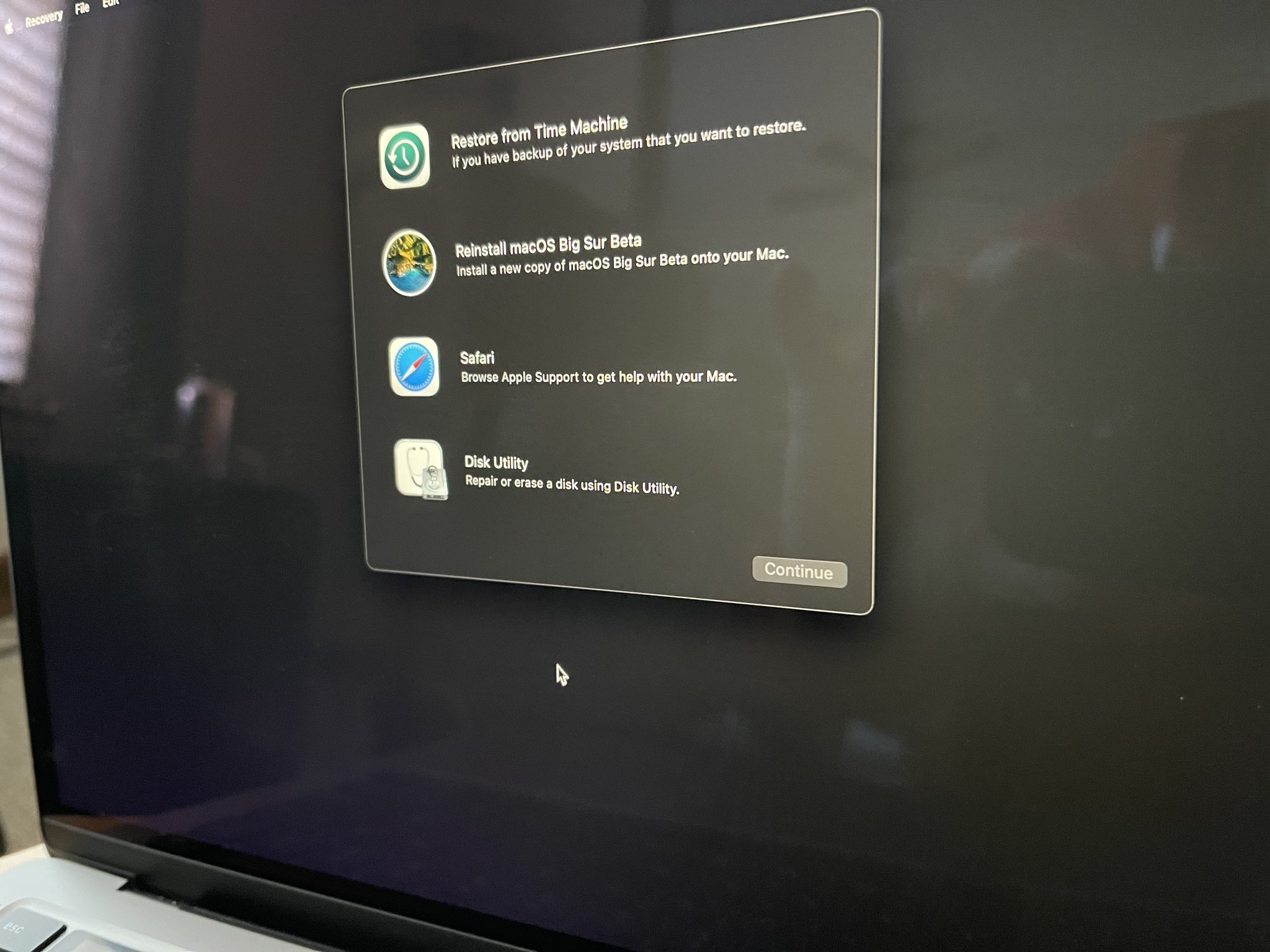To restore your Mac to factory settings, select Reinstall macOS.