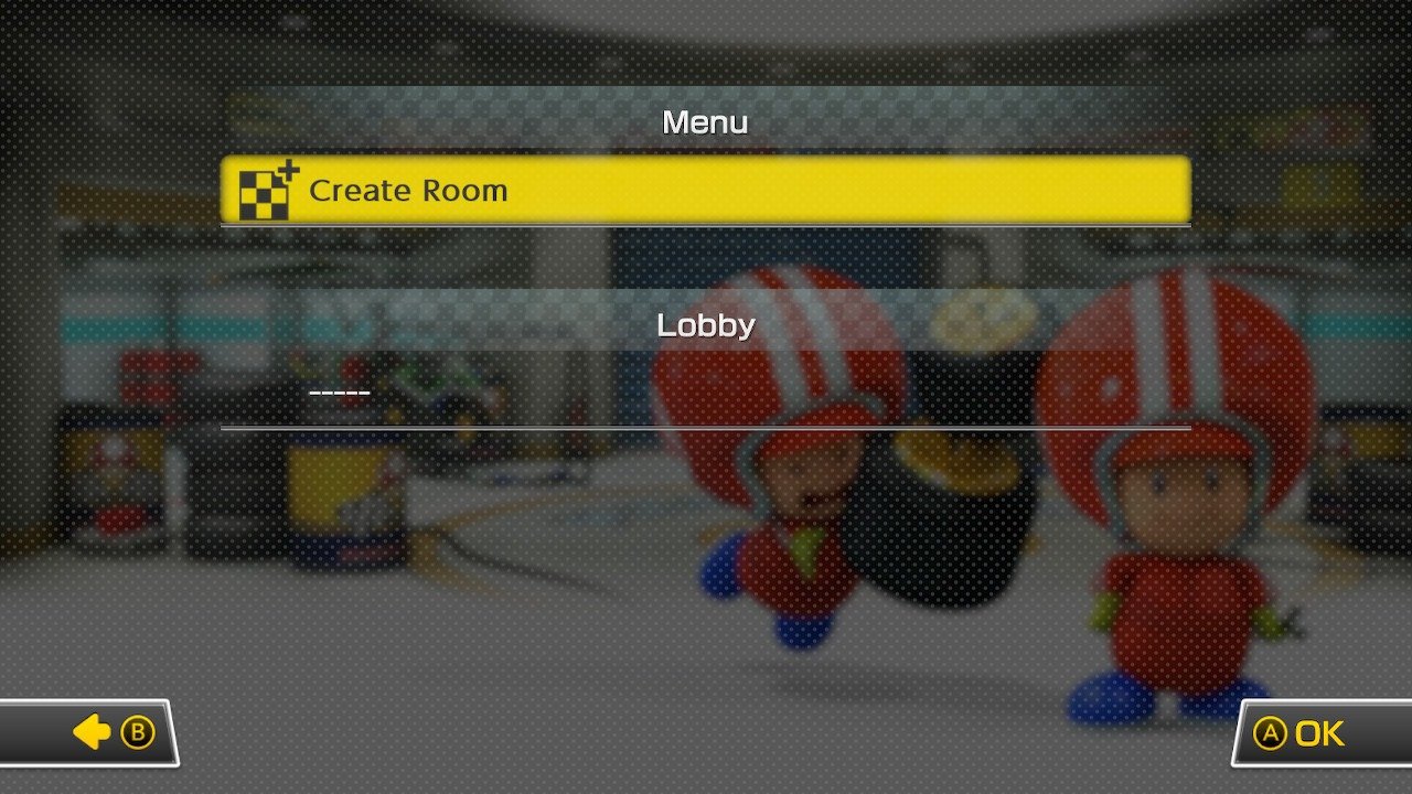 Mario Kart 8 Deluxe Create Room