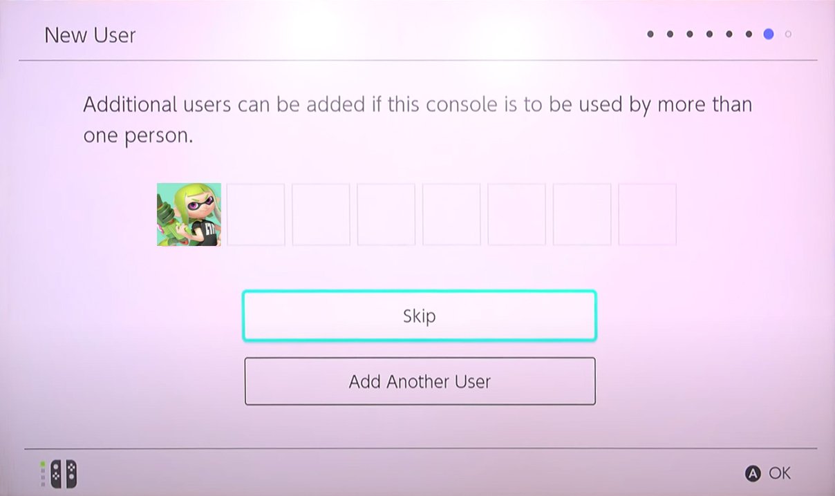 Set Up Switch Skip New User Inkling
