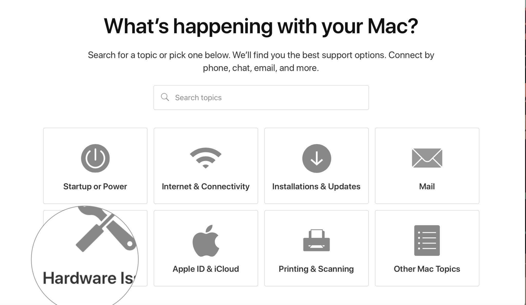 Getting Apple Support  - How to set up a Genius Bar appointment or repair - choose a topic