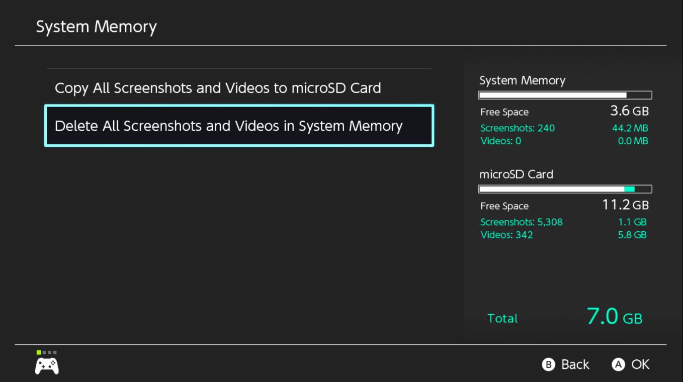Update Nintendo Switch Delete All Screenshots And Videos From System Memroy