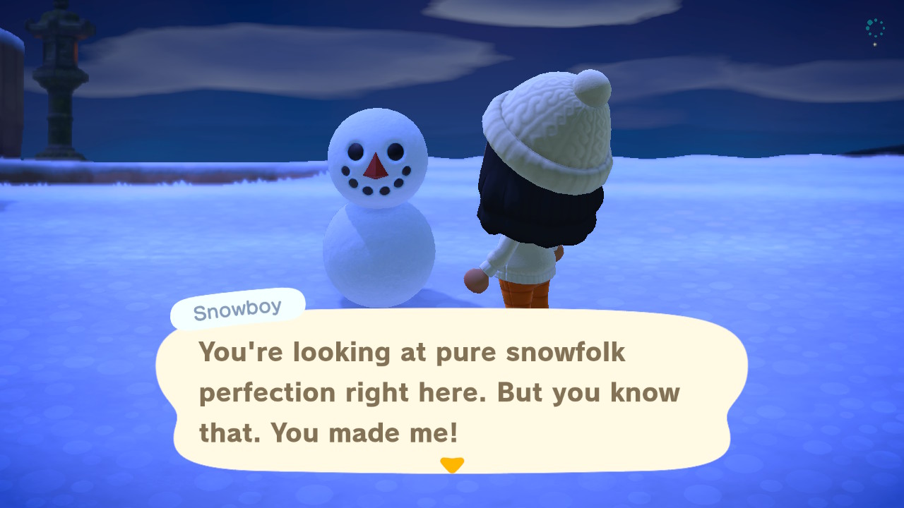 Animal Crossing New Horizons Acnh Make Perfect Snowboy Dialogue