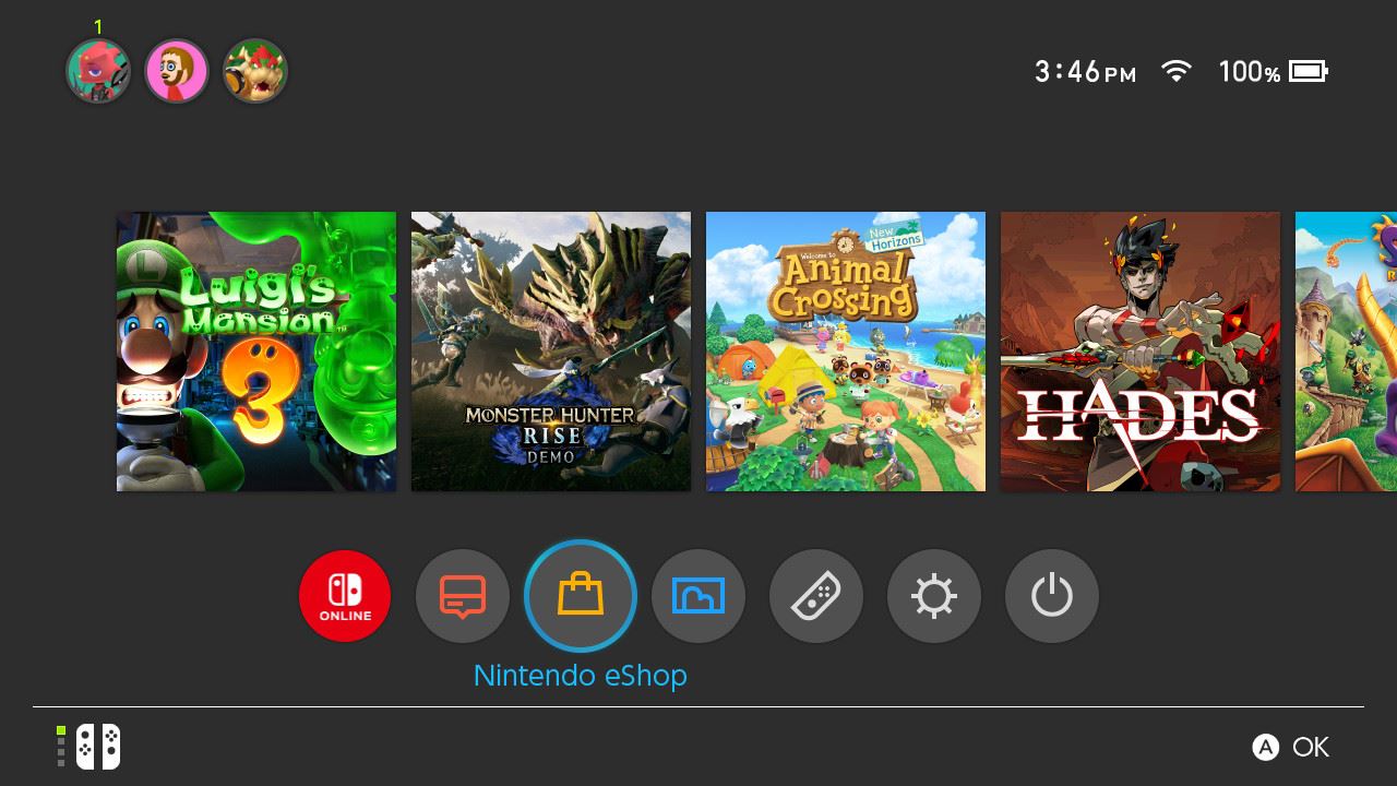 Purchase a digital game on your Nintendo account by showing: Nintendo Eshop Icon