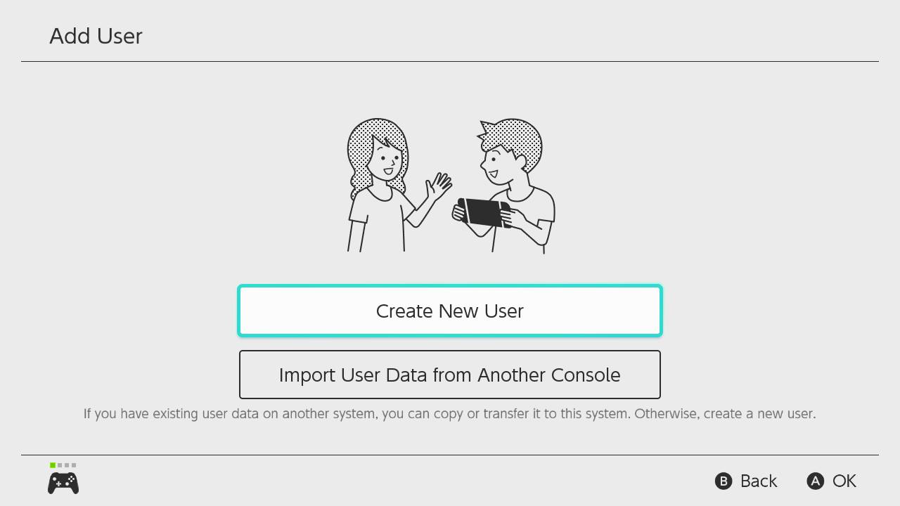 Make other switch primary console by showing: Switch New User Create New User
