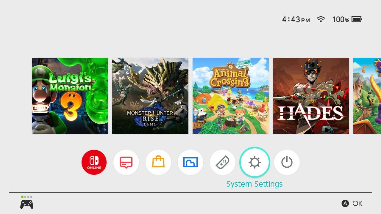 Make other switch primary console by showing: Switch New User System Settings