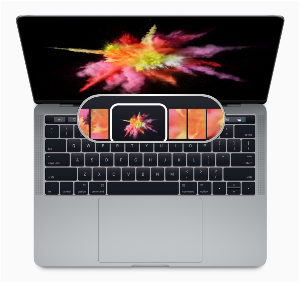 Macbook Pro Touch Bar Highlighted