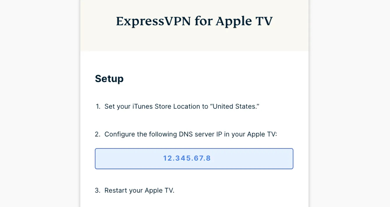Expressvpn Account Apple Tv