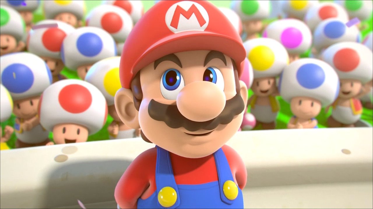 Mario With Toads Behind Him