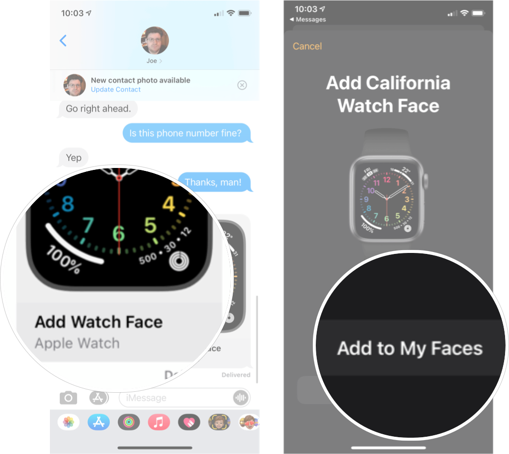Add Watch Face Thats Been Shared: tap on the watch face link and then tap on add to my faces. 