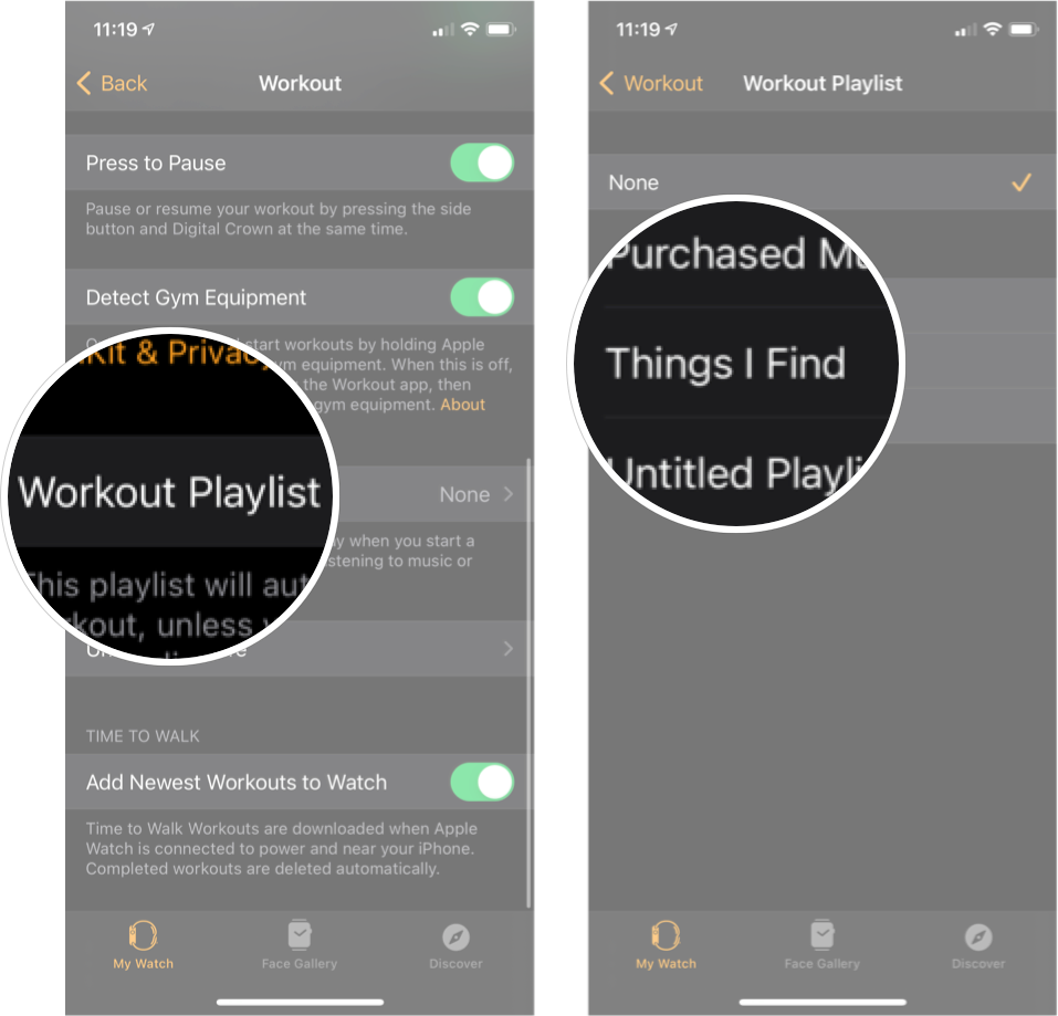 Adding A Workout Playlist On Apple Watch: Tap workout playlist and the tap the playlist you want to add. 