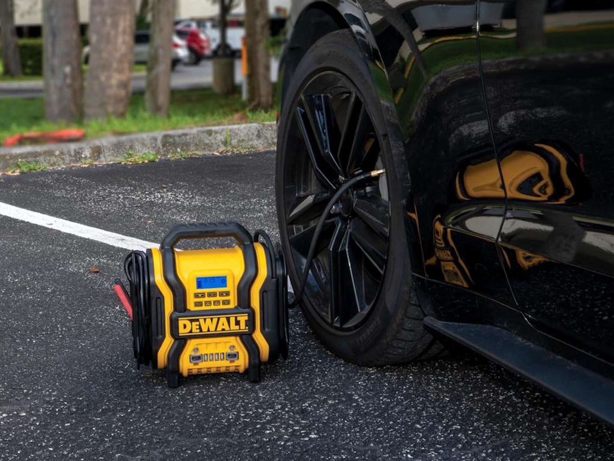 Dewalt Portable Battery Charger Next To Car Lifestyle