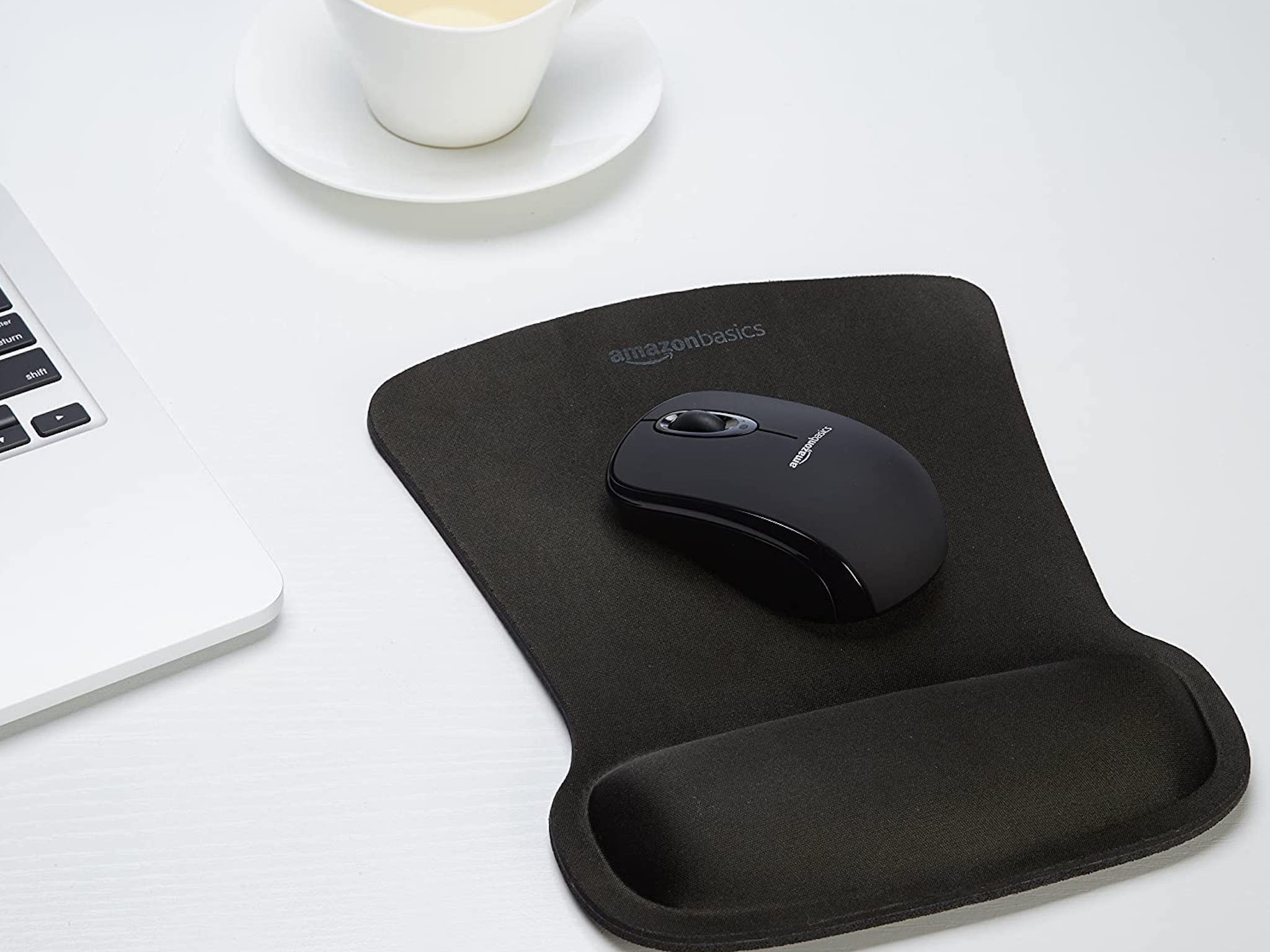 Amazon Basics Ergonomic Mouse Pad Lifestyle