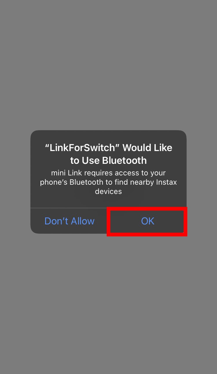 Instax Nintendo Switch App Bluetooth Access