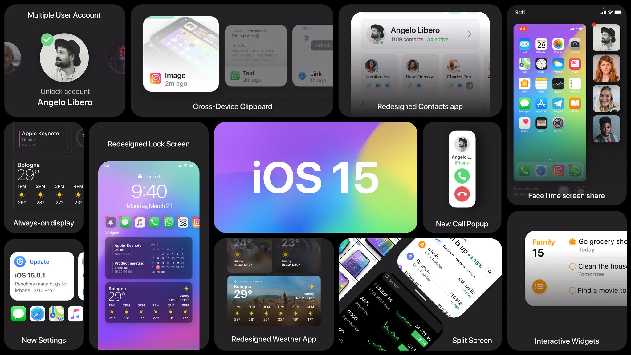iOS 15 concept banner