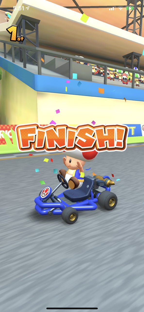 Mario Kart Tour Toad 1st Place