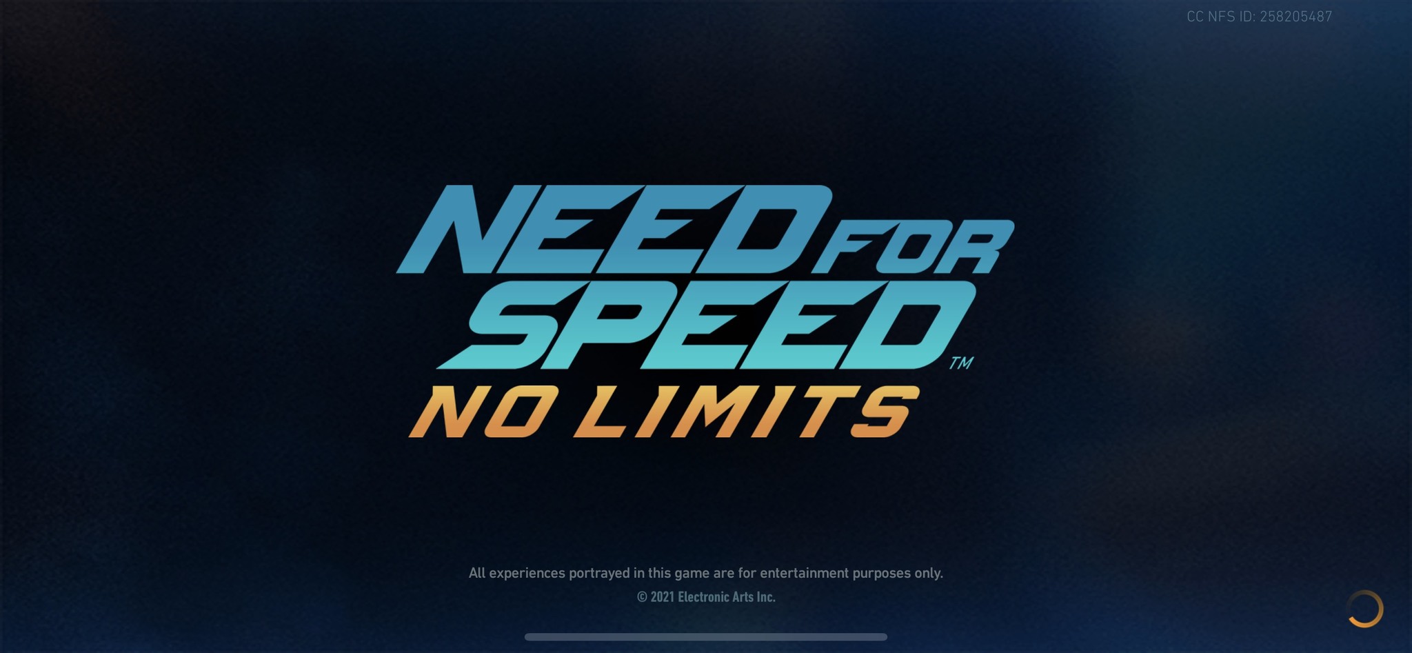 Need For Speed No Limits Title Screen
